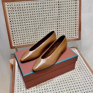 Lo Piano 2024 – Ballerines plates en cuir véritable pour femme, à bout pointu, à enfiler, avec bride réglable, confortables, simples et polyvalentes, style <span class=keywords><strong>Granny</strong></span> - Product Image 2