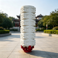 Colonne en résine avec relief de dragon de style chinois pour la décoration de hall d'hôtel, jardin, place publique, parc et musée - Taille et couleur personnalisées, vente en gros OEM/ODM