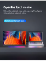 Moniteur portable sans fil de 15,6 pouces avec projection par détection de gravité, écran horizontal et vertical