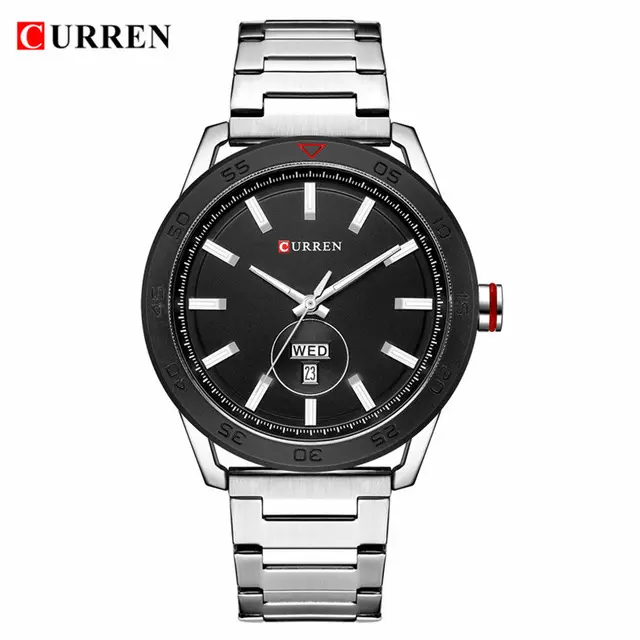 CURREN 8331 Top 10 Brands Biru Jam Tangan Kuarsa Sempurna Stainless Steel Band Tahan Air Tanggal Minggu Tampilan Moq 1 Bisnis Watch