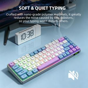 Clavier de jeu filaire USB mini 65 % avec LED tricolores, 68 touches, LED multicolores, en stock usine - Product Image 3