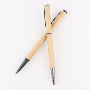 Promotional <b>Gift</b> Wooden Bamboo Ball Ballpoint Pen With Personalized Custom Logo Writing for School Girls Fashion Wholesale China - Product Image 5