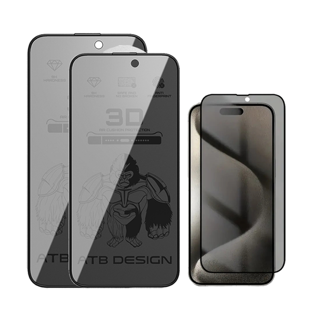 ATB for iPhone 15 16 Nano Screen Protector Tempered Glass 9H 3D Full Curved Edge Nano Tech Screen Protector for Apple iPhone 17