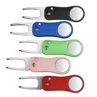 Outil de réparation de divots de golf multifonctionnel automatique en métal durable, fourche de réparation de pitch, accessoire cadeau pour club de golf et activités sportives en extérieur