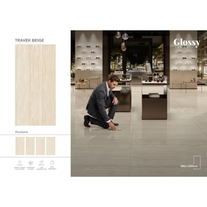 Grey Marble Look Porcelain Tiles 600x1200mm Glossy Glazed Wall Floor Tiles For Bathroom - Product Image 5