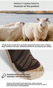 <span class=keywords><strong>Chaussettes</strong></span> unisexes <span class=keywords><strong>en</strong></span> <span class=keywords><strong>laine</strong></span> mérinos pour l'automne et l'hiver, idéales pour la randonnée, la course à pied, les sports <span class=keywords><strong>de</strong></span> <span class=keywords><strong>montagne</strong></span>, pour les jeunes et les adultes, avec doublure polaire - Product Image 4
