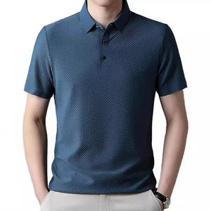 Polo à manches courtes pour homme, noir, en polyester, style décontracté, été 2026, style européen, DF-43, pour le commerce transfrontalier - Product Image 5