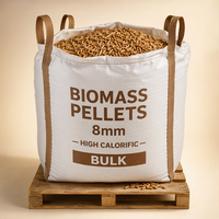 Granulés de biomasse en gros 8 mm en bois de peuplier haute densité, biocarburant, sac de 15 kg pour chauffage résidentiel et systèmes de cuisson