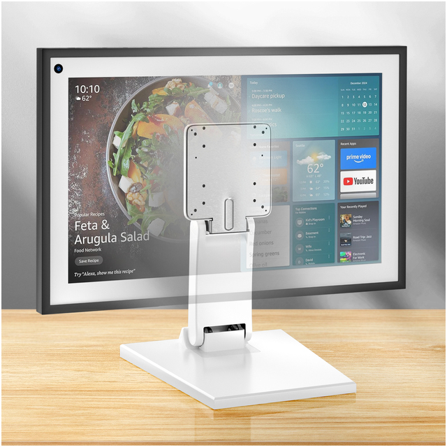 Wearson Heavy Duty White Monitor Mount VESA Compatible 75x75 100x100 Desk Stand for Dell HP Samsung Monitor Base