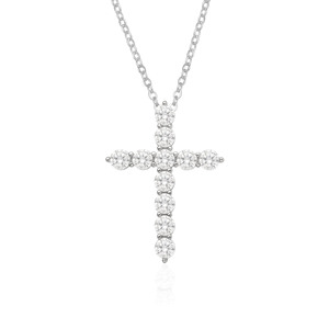 Dainty Full Paved CZ <b>Cross</b> Necklace Brass 18K Gold Plated Religious Christian Cubic Zirconia Pendant Everyday Wear Jewelry Bulk - Product Image 4