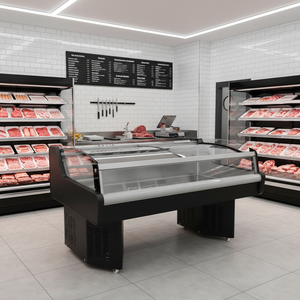 Vitrina Refrigerada para Carnicería y Pescadería de Supermercado, Precio de Fábrica, Vitrina de Una Sola Temperatura para Carnes Frescas - Product Image 6
