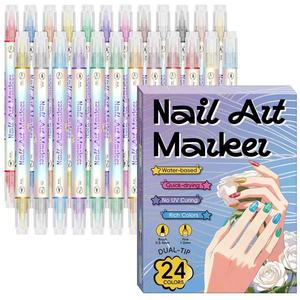 Set di Penne <span class=keywords><strong>per</strong></span> Nail Art 12 Colori, Doppia Punta, <span class=keywords><strong>Cancellabili</strong></span> ad Aria, 0.5-5mm, Penne <span class=keywords><strong>per</strong></span> Smalto su Tessuto, Marcatori 3D a Asciugatura Rapida <span class=keywords><strong>per</strong></span> Stampa Digitale - Product Image 5
