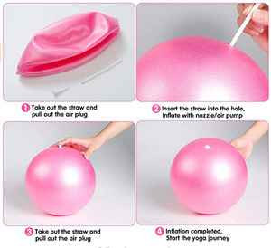 Ballon de Pilates et de Yoga en PVC Souple de 9 Pouces avec Fonction Massage, Anti-éclatement, Léger, pour Entraînement de la Sangle d'Équilibre et Thérapie Physique - Product Image 5