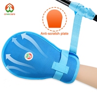 Gants de contention souples Aiwecare Clinic en maille respirante EPE 18x29cm anti-rayures pour patients inconscients, empêchent le retrait des sondes