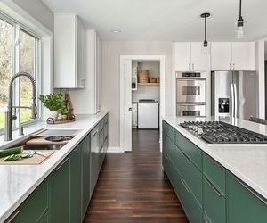 Cuisine moderne modulaire en bois avec tiroirs coulissants pour salle à manger, villa, centre commercial - Taille et couleur personnalisables - Product Image 3