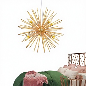 Lampadario a LED a forma di <span class=keywords><strong>riccio</strong></span>, altezza regolabile, corpo oro/argento, per ristorante, camera da letto, lampada a sfera, a forma di <span class=keywords><strong>riccio</strong></span> di mare, per centro commerciale, <span class=keywords><strong>hotel</strong></span> - Product Image 1