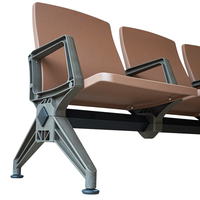 Chaises de bureau d'accoudoir en nylon renforcé de fibre de verre de 5 places pour l'école d'hôpital et les halls d'attente de centre commercial banc de bureau médical