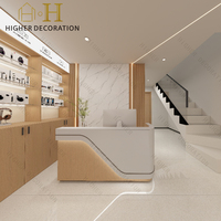 Vitrine numérique haut de gamme avec logo personnalisé pour magasin de téléphonie mobile, comptoir en verre pour téléphones