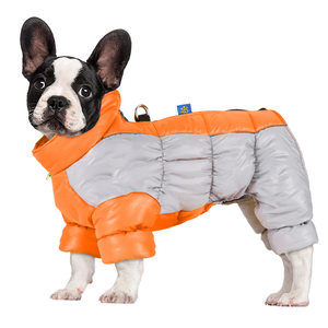 Luxury <strong>Waterproof</strong> Reflective Striped Four-<strong>legged</strong> <strong>Dog</strong> Winter XXL Thickened Warm Pet <strong>Coats</strong> <strong>with</strong> Traction Buckle - Product Image 1