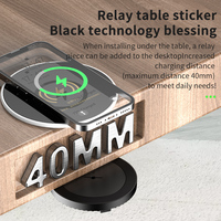 Vente flash 2024 - Chargeur sans fil longue portée invisible intégré sous le bureau pour iPhone, charge rapide TYPE-C CE FCC ROHS