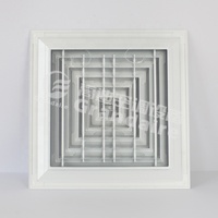 Diffuseur de plafond carré en alliage d'aluminium Grandaire LFD-4D pour climatisation de bureau moderne avec design graphique – Vente en gros