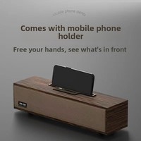 Mini-enceinte d'ordinateur en bois à double haut-parleur, subwoofer multimédia pour ordinateur portable, idéale pour la maison et le bureau, portable et alimentée par batterie