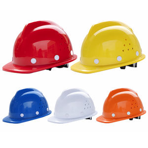 خوذة أمان صناعية سريعة التوصيل حاصلة على شهادة ISO 9001، مصنوعة من ABS وHDPE، بدون واقي للوجه، تصميم V مع فتحات، قبعة واقية صلبة للرأس - Product Image 6
