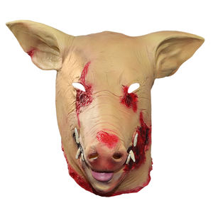 Máscara de Cerdo de Terror, Máscara de Animal de Látex, Disfraz de Halloween, Máscara de Cerdo de <span class=keywords><strong>Saw</strong></span>, Máscara de Cabeza Completa, Accesorio de Animal Malvado de Terror - Product Image 4