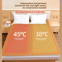 Surmatelas chauffant matelassé ignifuge à température réglable, sans rayonnement, séparation eau-électricité