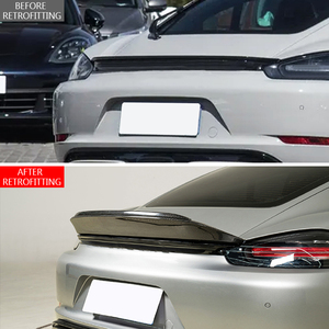 Modification et amélioration de voiture 2017-2025 : Ensemble de spoiler arrière en fibre de carbone style Spyder pour 718 Cayman Boxster - Product Image 2