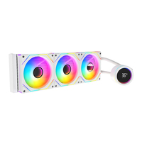 Système de refroidissement liquide AIO 360 carré de qualité supérieure, 300W TDP, refroidisseur liquide avec ventilateurs PWM ARGB 120mm pour Intel LGA 1700 AMD AM5