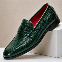 Mocassins Penny Homme en Cuir Véritable Gaufré Croco Respirants Décontractés Habillés Grandes Tailles Personnalisables Logo OEM ODM