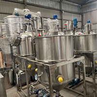 Machine de raffinage d'huile de tournesol à petite échelle, usine de raffinage d'huile brute, machine pour raffiner l'huile végétale