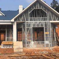 Edificio Prefabricado Moderno de Estructura de Acero Ligero Galvanizado, la Fábrica Ofrece Materias Primas para Edificios de Estructura de Acero