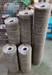 Cepillo de limpieza de rueda de alambre de acero inoxidable, giratorio de 8 pulgadas, fabricante de cepillos de alambre de acero para máquina pulidora de macetas - Product Image 4