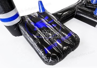 Arena de Batalla Inflable para Pistolas Nerf, Obstáculos de Laser Tag con Sistema de Juego Interactivo y Chaleco de Ataque