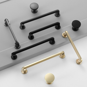 Exterior Furniture Handle Luxury Wardrobe Drawer Handle Brush Gold Kitchen Cabinet Handle and <b>Knobs</b> <b>for</b> Furniture Hardware - Product Image 2