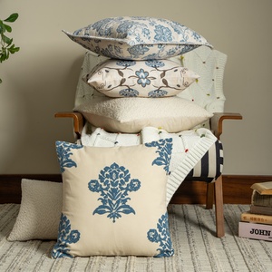 Fodera per cuscino Primavera/Estate, Elegante Serie Blu, Federa Decorativa per la Casa, Ricamata e Stampata, per Divano e Soggiorno - Product Image 4