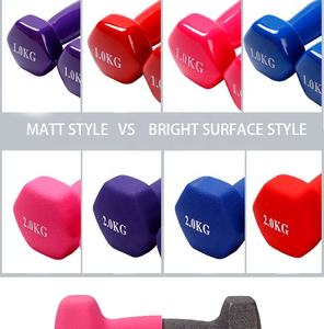 Набор из 2 Противоскользящих неопреновых гантелей шестигранной формы для фитнеса логотип для домашнего использования для тренировки рук - Product Image 4