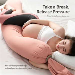 Cuscino per Gravidanza a Corpo Intero con Microsfere, Lussuoso, Imbottito, con Fodera Rimovibile e Lavabile, per Dormire - Product Image 1