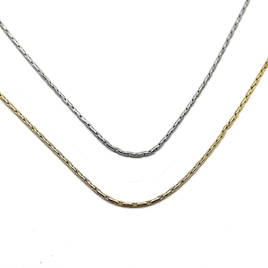 In acciaio inossidabile anallergico collana DIY oro 0.8mm piccola catena di bambù a sezione infinitamente regolabile KC2204088 per il regalo - Product Image 5