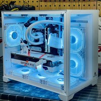 Customizable Gaming Computer Case | Aluminum Alloy MicroATX Mid Tower with Tempered Glass Side Panel in Stock