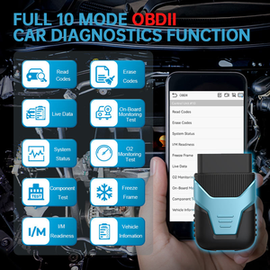 Herramienta de Diagnóstico OBD2 Multilingüe con Pantalla LCD para Automóviles, Lector de Códigos de Error, Decodifica Anomalías en la Temperatura de Escape del Motor - Product Image 3