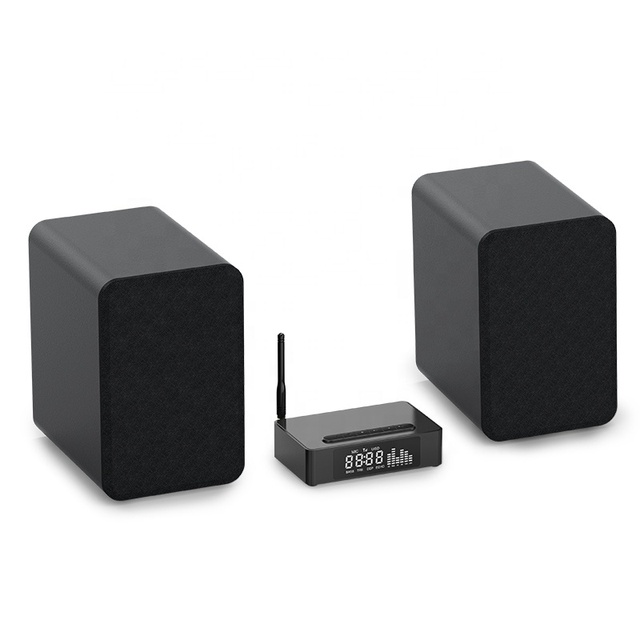 2.0 Channel Mini Hi-Fi Class D Integrated Amp Home Speaker Amplifier Receiver with 2 Stereo Speakers for Home Use