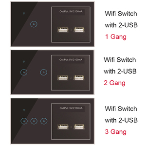 Enchufe inteligente multifunción <span class=keywords><strong>WiFi</strong></span>, enchufe de pared integrado USB, funciona con Google y Alexa, Tuya/<span class=keywords><strong>Ewelink</strong></span>, 1/2/3 entradas - Product Image 3