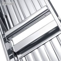 Hachoir à Aliments Manuel Ajustable Shule Silver Kitchen avec Lames en Acier Inoxydable, Mandoline à Légumes Certifiée LFGB, Durable