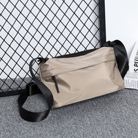 2026 Nieuwe effen trendy Oxford casual schoudertas voor heren, minimalistische mode, grote capaciteit, waterdichte messenger bag