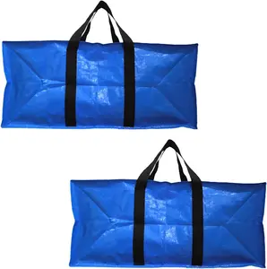 Heavy Duty Extra Large Organizer Bags Totes with Zippers for Clothing Blanket Storage, Dorm College Moving Boxes