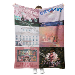 Manta de franela de microfibra supersuave y cómoda de tamaño ultra Melanie Martinez con estampado personalizado de alta calidad - Product Image 4