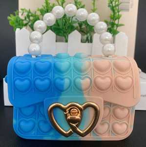 High Quality Cute Mini Silicone Crossbody Handbag Purse Girls Children's Candy-Colored <b>Makeup</b> Bag New Cartoon Wholesale <b>Box</b> - Product Image 5